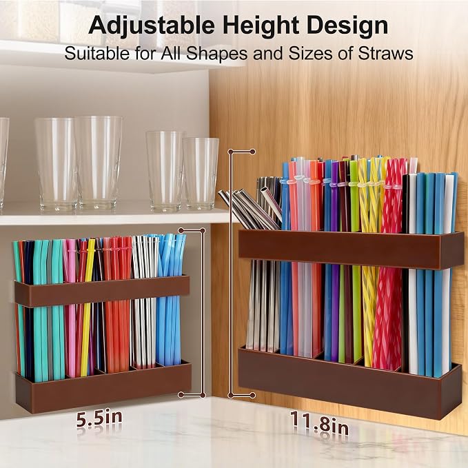 9.5” Large Acrylic Straw Holder - Image 2
