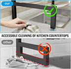 SNSLXH 4 Baskets 2-Tier Over The Sink Dish Drying Rack, 26.57"-35", Large Sink - Image 4