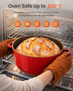 Nuwave 6QT Healthy Enameled Cast Iron Dutch Oven Pot - Image 3