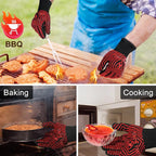 QUWIN BBQ Gloves, BBQ Accessories 1472℉ Extreme Heat Resistant, Grilling Gloves - Image 2