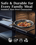 Honeycomb Stainless Steel Nonstick Frying Pan, Induction Cooktop Compatible - Image 5