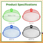 Foaincore 8 Pcs Metal Mesh Food Covers Tent Umbrella 11 Inch Outside Mesh Food - Image 4