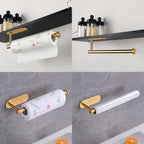 Paper Towel Holder with 2 Hooks-Under Cabinet Paper Towel Holder - Image 2