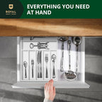 ROYAL CRAFT WOOD Luxury Bamboo Kitchen Drawer Organizer - Image 5