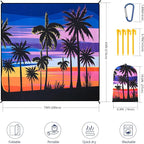 HIHOHO Beach Blanket Waterproof Sandproof Extra Large Beach Mat 79" X - Image 2