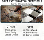 Grill Scraper, Stainless Steel Food Scraper - Image 3