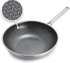 GreenPan Hybrid 11” Nonstick Stainless Steel Wok Pan, APEX Tri-Ply Thermobond by GreenPan