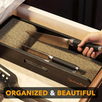 SpaceAid Knife Drawer Organizer Bamboo Insert Dock, Kitchen Steak Knives Holder - Image 4