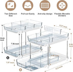 Delamu 2-Tier Multi-Purpose Bathroom Under Sink Organizers and Storage - Image 2