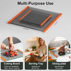 Glass Cutting Boards for Kitchen, European Grey Glass Paired - Image 2