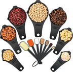 Measuring Cups and Spoons Set 15, 7 Plastic Measuring Cup Spoon Set, 7 Spice - Image 3
