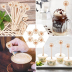 100Pcs Coffee Stirrers-5.9 Inch Natural Wooden Stir Sticks - Image 6
