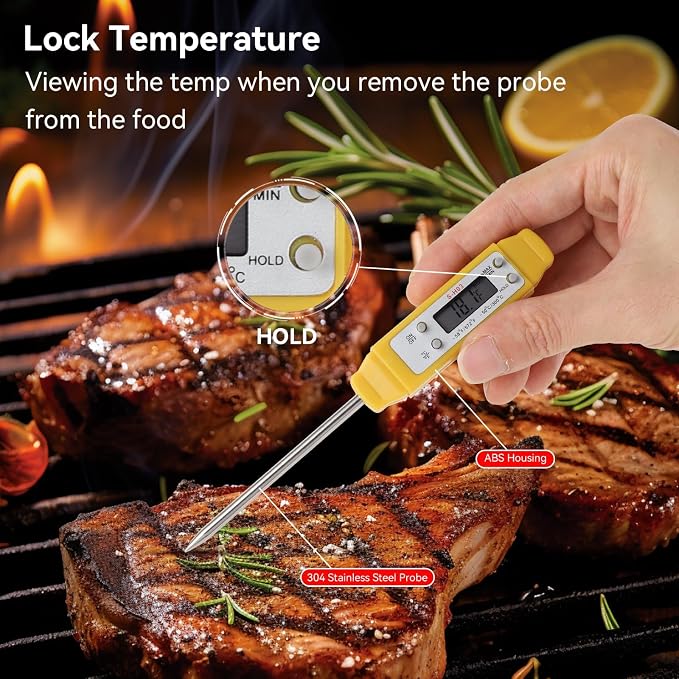 Akozon Digital Food Thermometer Automatic Calibration Pen High Accuracy - Image 3
