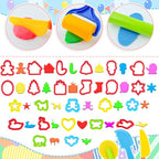 Dough Tools for Kids，40pcs Basic Dough Play Toys Includes Cutters, Rolling Pins - Image 3