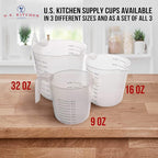 U.S. Kitchen Supply Plastic Measuring Cups - 32 oz Liquid Measuring Cup Set of - Image 6
