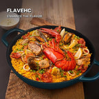 Flavehc Braiser Enameled Cast Iron Braiser 2.25 qt Braiser Pan - Image 7