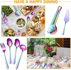 Patelai Serving Utensils Set Include Stainless Steel Large Spoons Slotted - Image 5