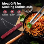 Precision Serrated Non-Slip Tips Cooking Tongs 2 Set, One-Piece 18/8 Stainless - Image 9