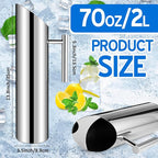 Funnymoom 6 Pack 70oz/2l Stainless Steel Water Pitcher Modern Metal Pitcher - Image 2
