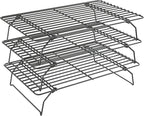 3 Tier Stackable Cooling Rack for Batch Cooling Cookie, Cake-15.8”x 10”- Heavy by QukakaHomeCare