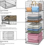 Jakyitvi Stackable Closet Organizers and Storage Bins 4 Pack, Sturdy Metal - Image 4