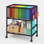 Rolling File Cart for Letter Size, Metal Hanging File Organizer by keomaisyto