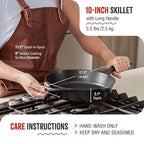 Victoria 10-Inch Cast Iron Skillet, Pre-Seasoned Cast-Iron Frying Pan - Image 6