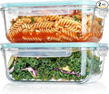 Vtopmart 2Pack 1860ml/63oz Large Glass Containers Food Storage by Vtopmart