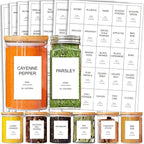 GPOVVIMX 191 Spice Jar Labels Preprinted Minimalist Stickers by GPOVVIMX