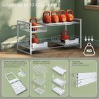 NETEL Under Sink Organizers and Storage, Kitchen Cabinet Organizer, 2 Tier - Image 7