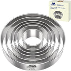 M JNGMEI 6 Pieces Stainless Steel Cookie Cutter Set 2'' by MJINGMEI