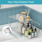Vtopmart 6 Pack Clear Stackable Storage Drawers, Plastic Drawers - Image 7
