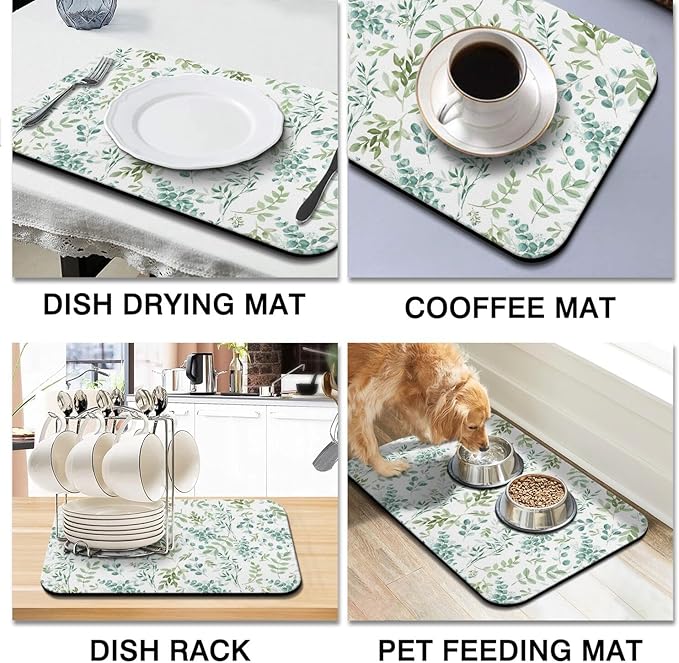 Dish Drying Mat for Kitchen Counter 2 Pack - Image 6