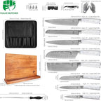 FULLHI 15pcs Japanese Knife Set - Image 2