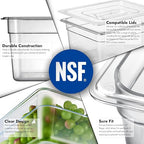 CURTA 6-Pack 1/2 Size 6" Deep NSF Polycarbonate Food Pans | Dishwasher & - Image 5