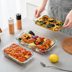 3 Pack High Borosilicate Glass Baking Dishes - Image 6