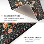 Floral Microfiber Dish Drying Mat Large Absorbent Dish Drainer Rack Pad - Image 3