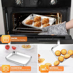 Homikit 2 Pack Baking Sheet, 10 x 8 Inch Stainless Steel Cookie Tray Set - Image 6