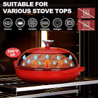 TeamFar Cast Iron Bread Dutch Oven, 6 Qt Enameled Dutch Oven Pot - Image 5