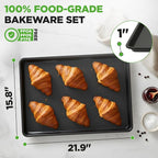 NutriChef Nonstick XL Cookie Sheet Baking Pan - Image 5