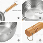 2 Quart Sauce Pan with Lid, Stainless Steel Saucepan with Dual Pour Spouts - Image 4