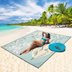HIHOHO Beach Blanket Waterproof Sandproof Extra Large Beach Mat 79" X - Image 5