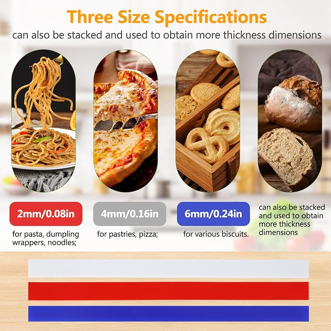 6Pcs Silicone Rolling Pin Guides - Image 4