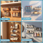 Spice Rack Wall Mount 4 Pack, Metal Wall Mounted Spice Rack Organizer - Image 8
