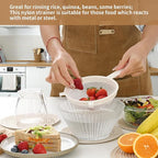 Luckyiren Kefir Strainer Set, 2-Size Plastic Non-Metal Sieve - Image 6