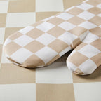 Ohocut Beige Checkered Oven Mitts Heat Resistant, Vintage Retro Checkerboard - Image 6