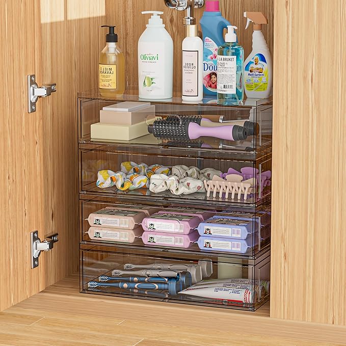 Clear Stackable Makeup Organizer - Image 5
