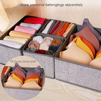 12 Pack Drawer Organizers for Clothing, Foldable Clothes Storage Box Closet - Image 5