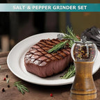 Pepper Grinder Set Classical Hand Shake Wood Manual Pepper Grinder, - Image 4