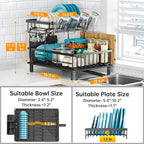 Dish Drying Rack, 2 Tier Dish Racks - Image 3